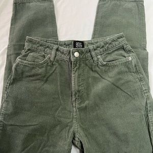 High waisted BDG green corduroy jeans!